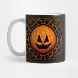 Halloween jack-o-Lantern mandala pattern Mug